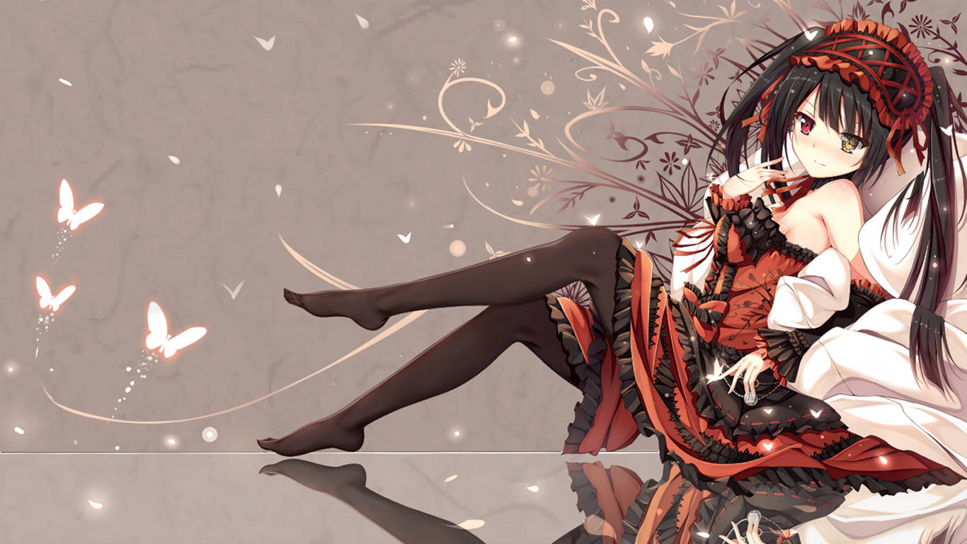 Anime Date A Live Suloinen Kurumi taustakuva — Anime maisema GIF Taustakuvat