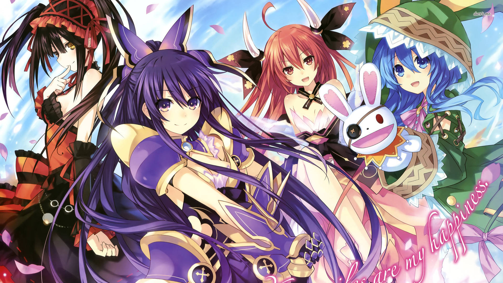 Anime Date A Live -tytöt Taustakuvat