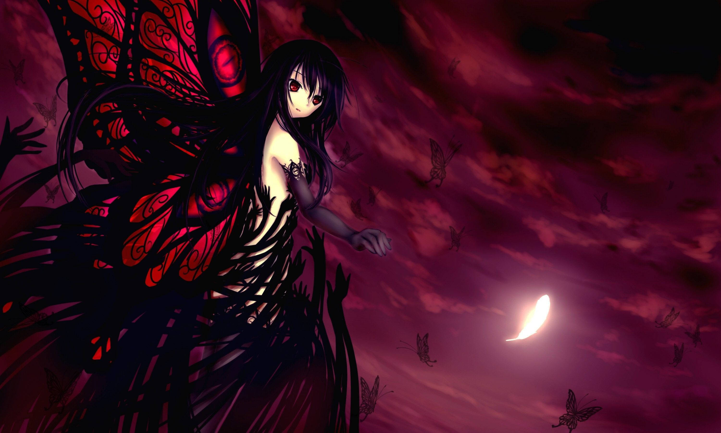 Anime Demoni Goth Perhonen Taustakuvat