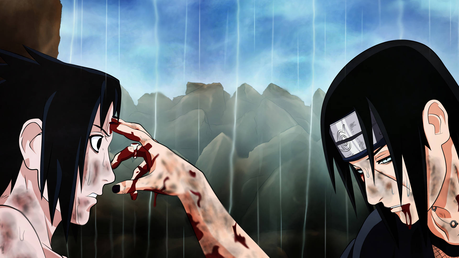 Anime Itachi Sasuke 1920 x 1080 Taustakuvat