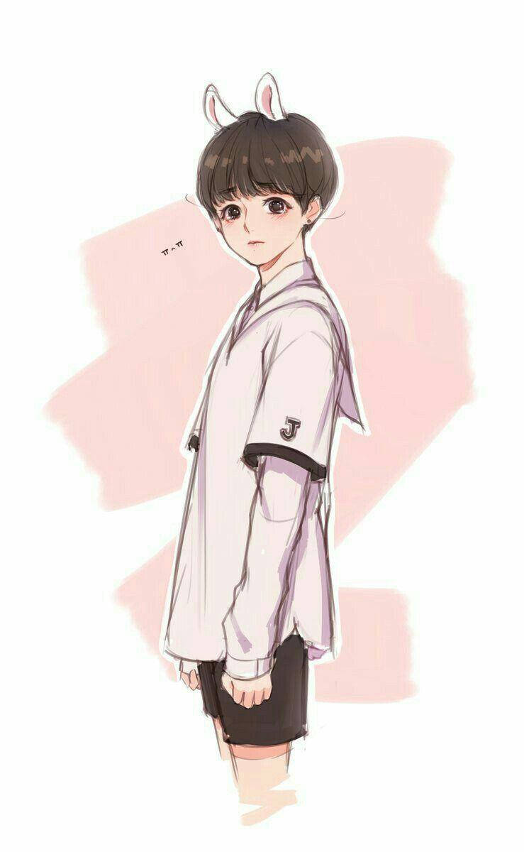 Anime Jungkook Pink Aesthetic - Puhelimen taustakuva Taustakuvat