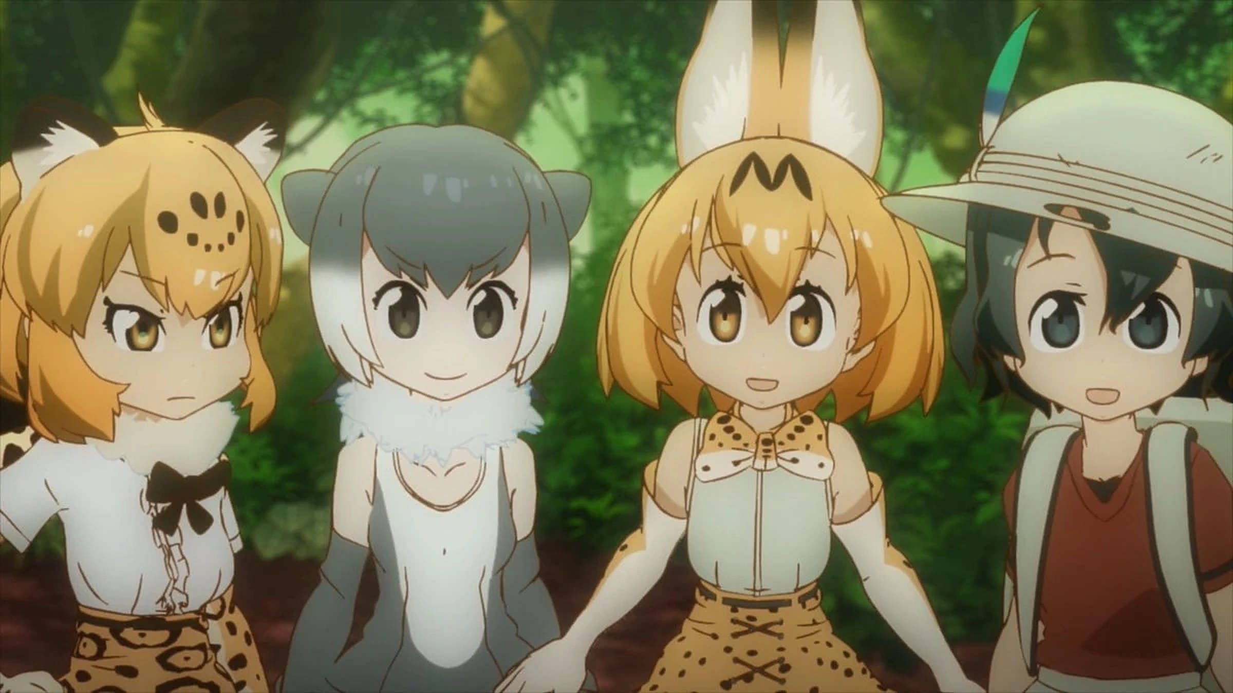 Anime-lapset eläinasuissa Taustakuvat