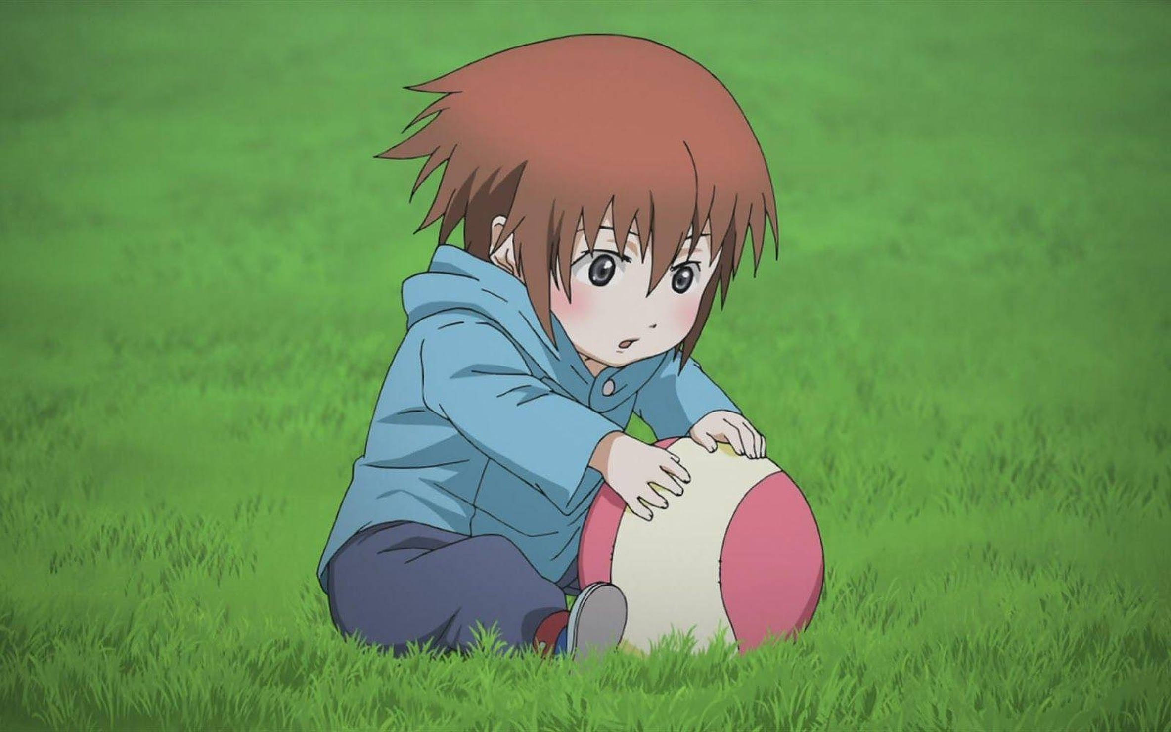 Anime-lapsi pallon kanssa Taustakuvat