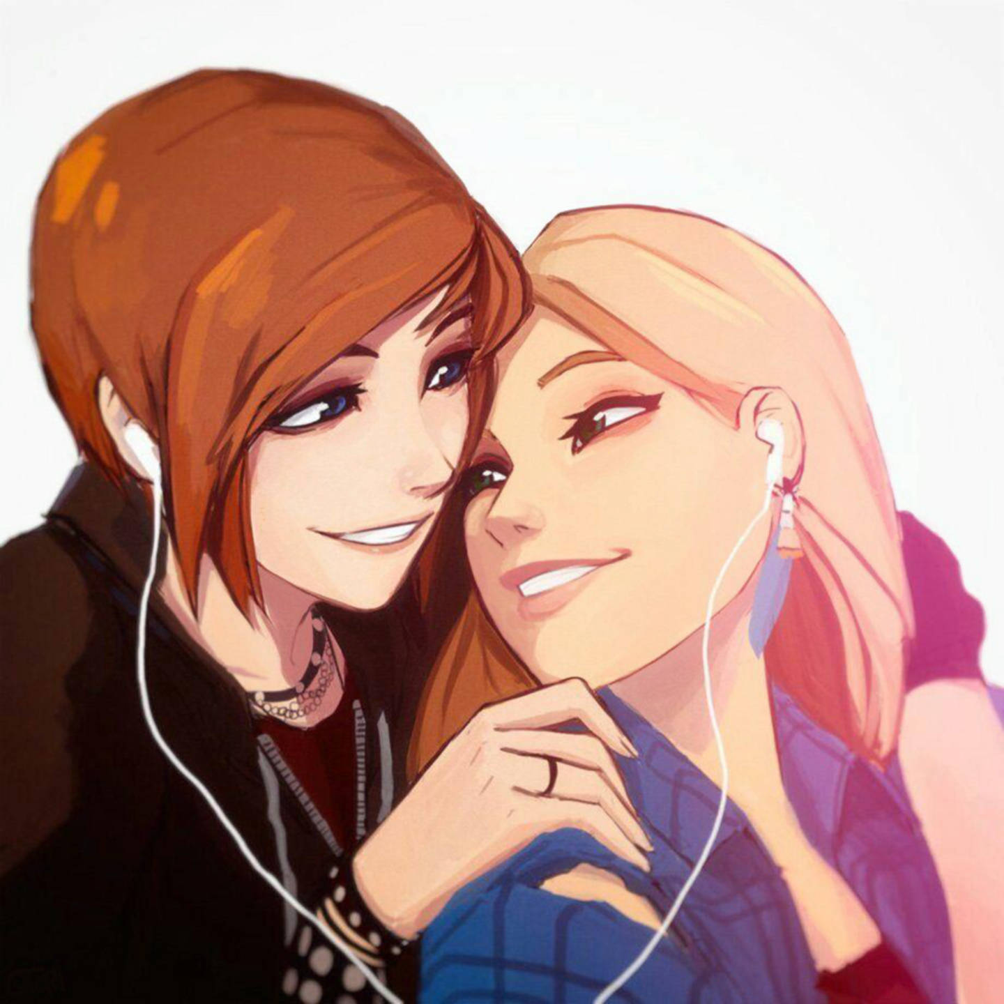 Anime Lesbian Chloe ja Rachel Taustakuvat