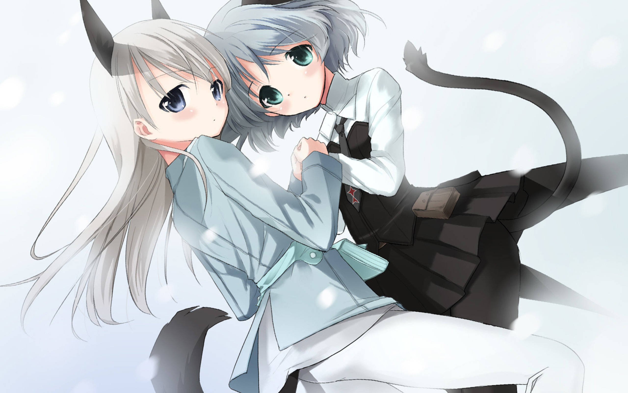 Anime Lesbo-kissapari Taustakuvat
