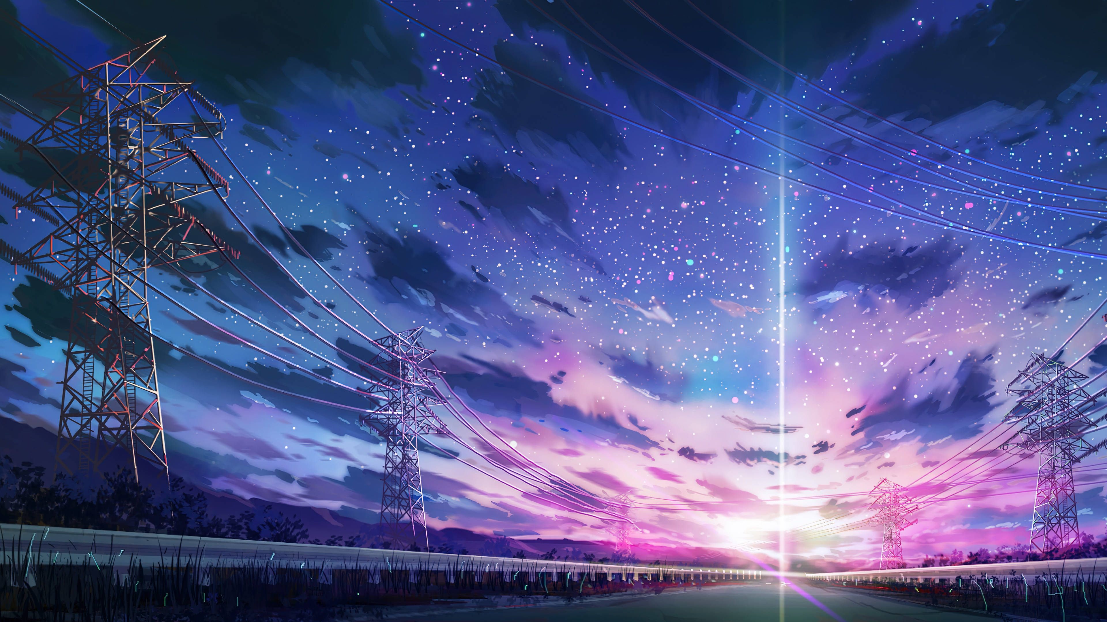 Anime-maisema 4K Valo Taustakuvat