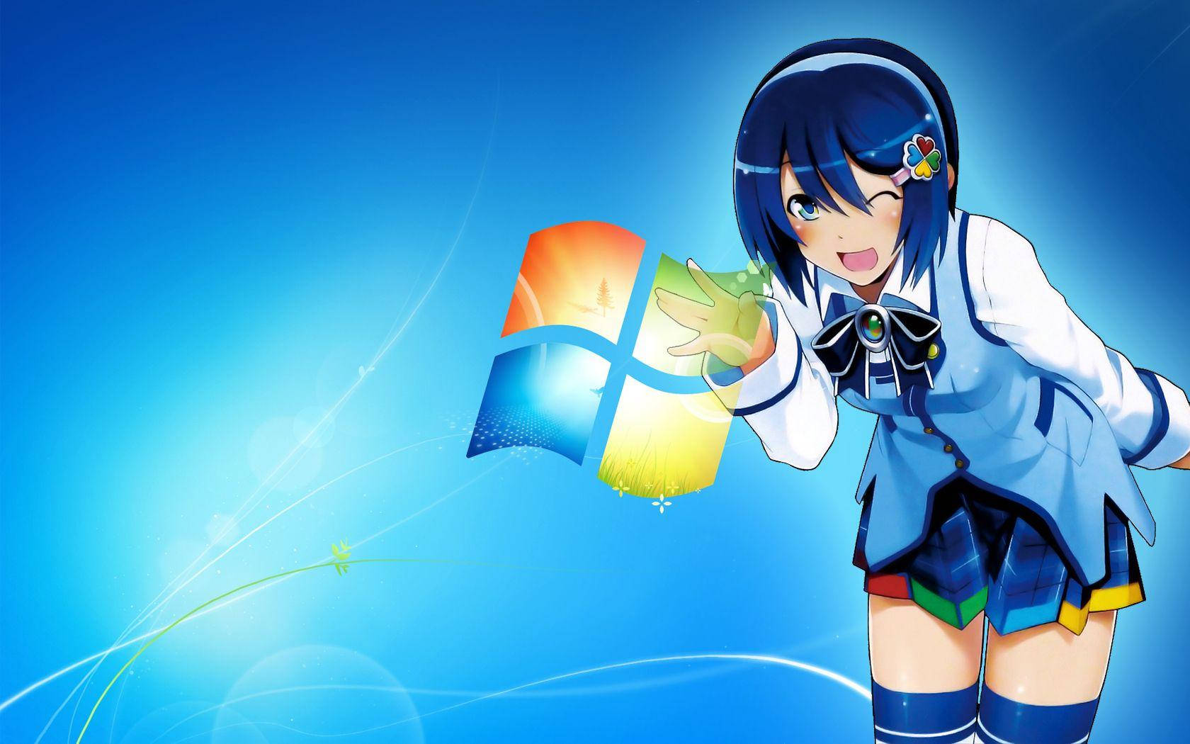 Anime meemi profiilikuva Microsoft sininen tyttö Taustakuvat