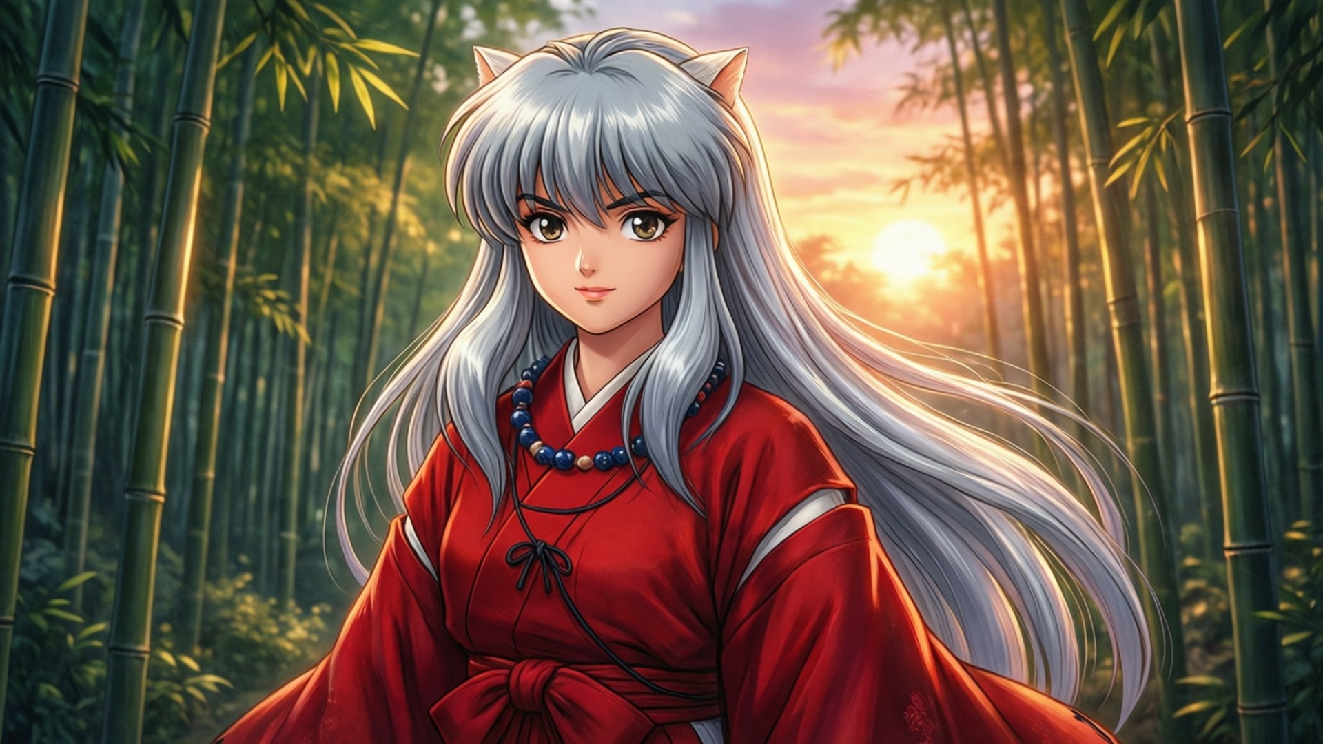 Anime-neito bambussa Taustakuvat