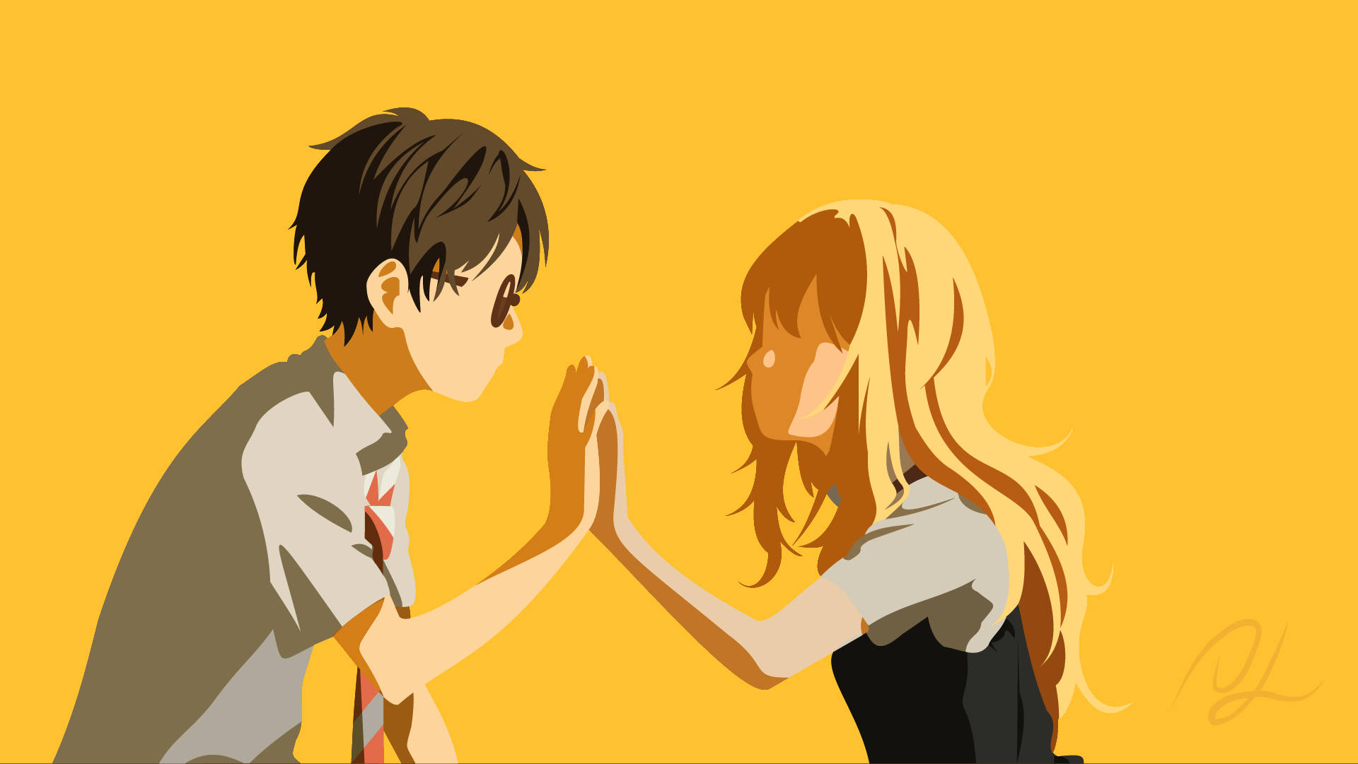 Anime pari Your Lie in April Taustakuvat