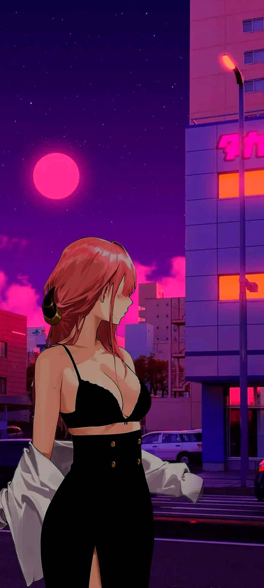 Anime-rakennus Vaporwave Taustakuvat