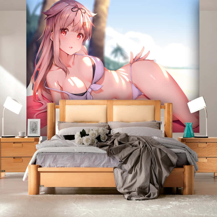 Anime-tyttö Astolfo Bikinijuliste Taustakuvat