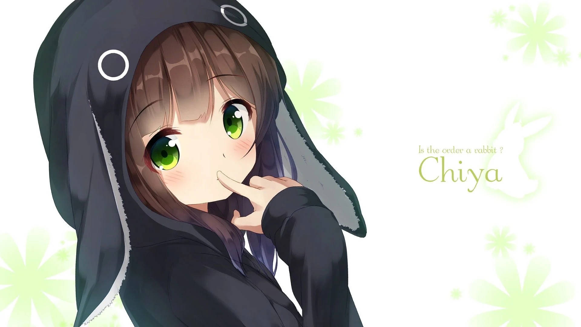 Anime-tyttö huppari Chiya Taustakuvat
