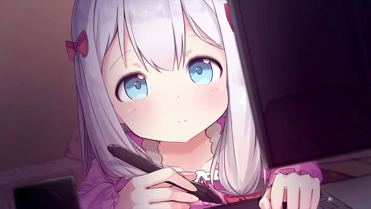 Anime-tyttö Izumi Sagiri Taustakuvat