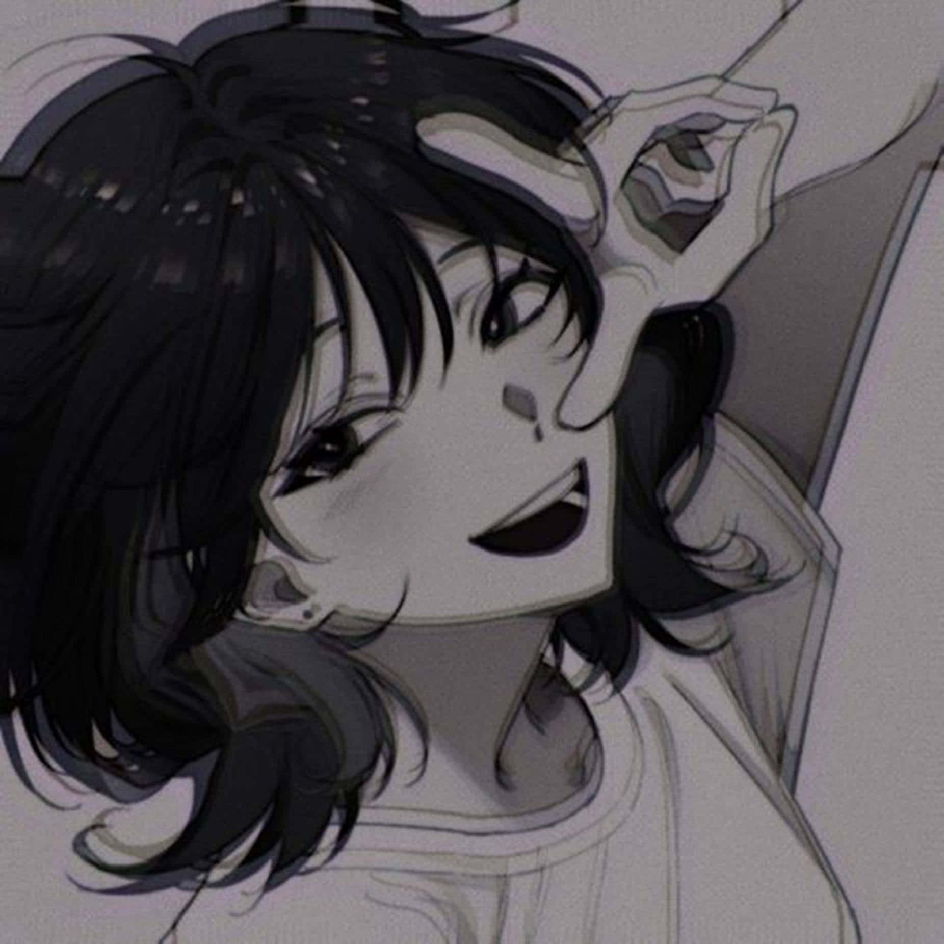 Anime-tyttö rauhanmerkki profiilikuva Taustakuvat