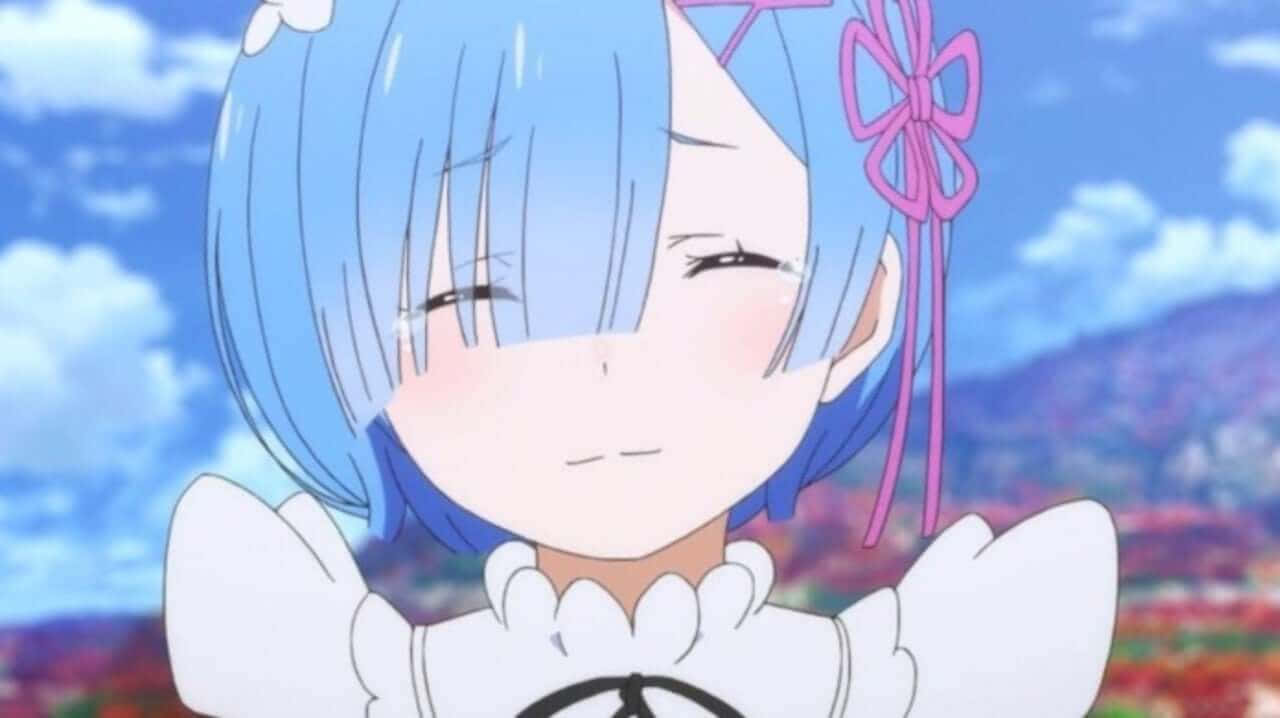 Anime tyttö virnistää Taustakuvat