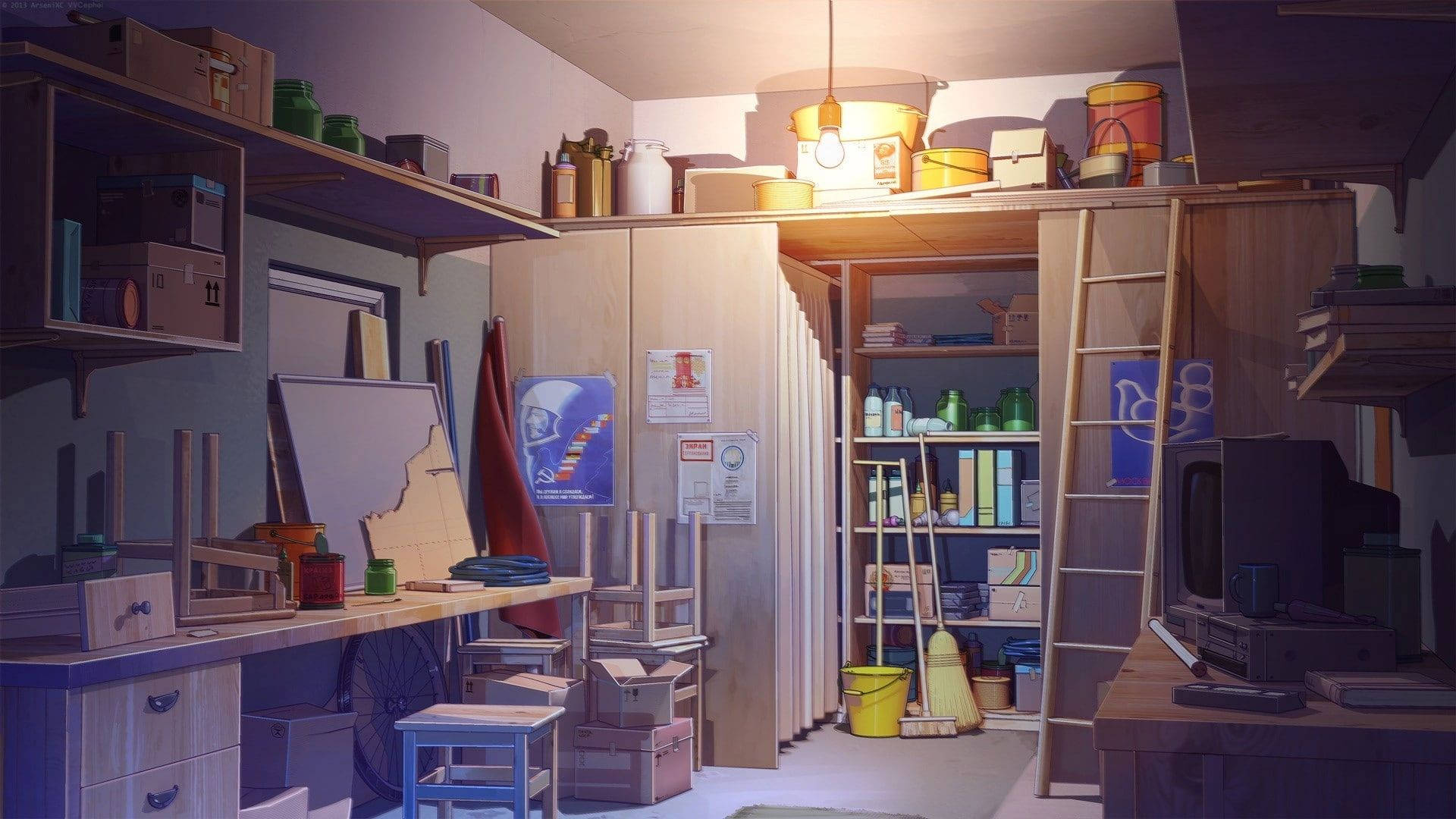 Anime-varastohuone Taustakuvat