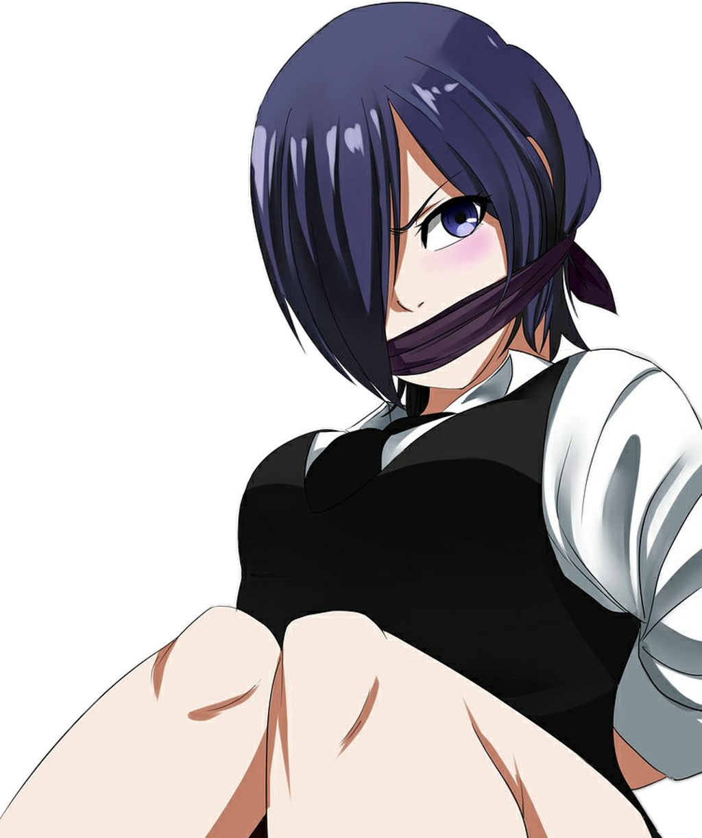 Animehahmo violetilla hiuksilla ja maskilla Taustakuvat