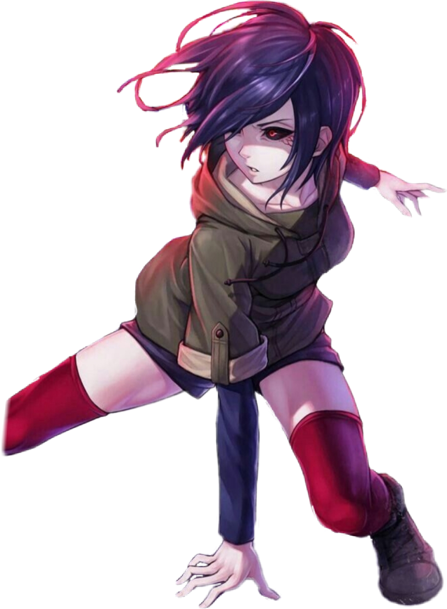 Animehahmon toimintaposeeraus Taustakuvat