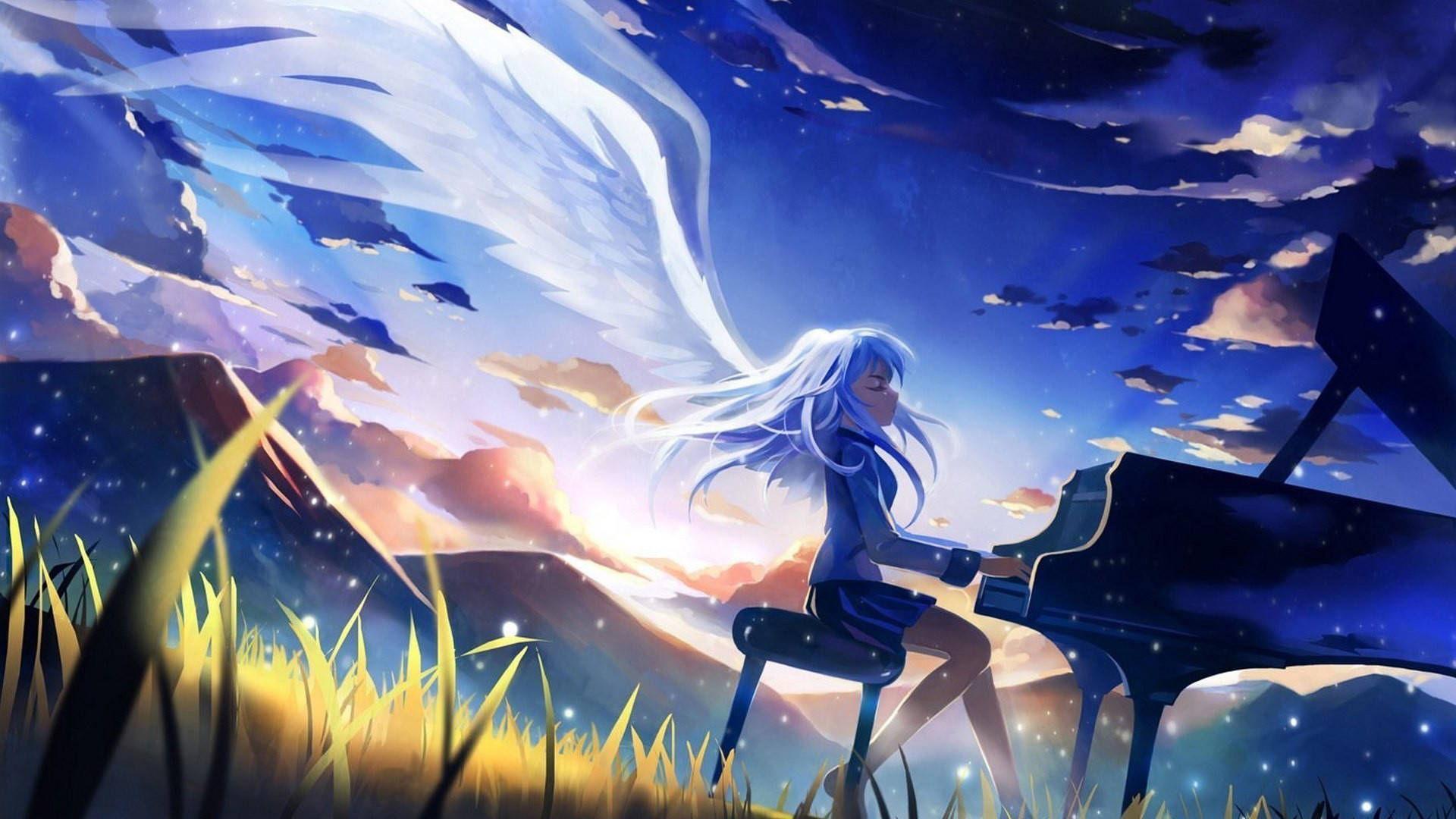 Animehahmot Angel Beats! Taustakuvat