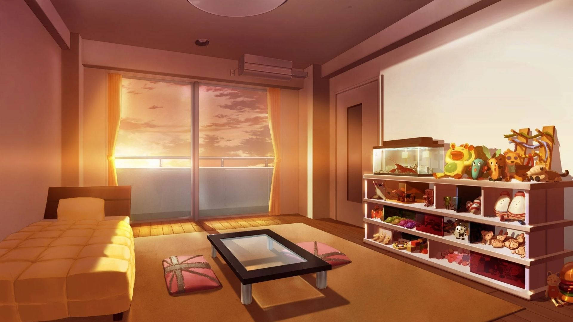 Animehuone auringonlaskussa Taustakuvat