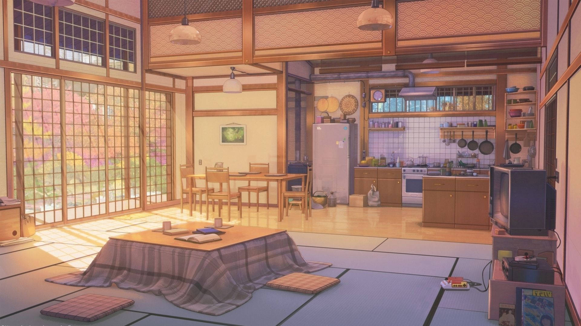 Animehuone päiväsaikaan Taustakuvat