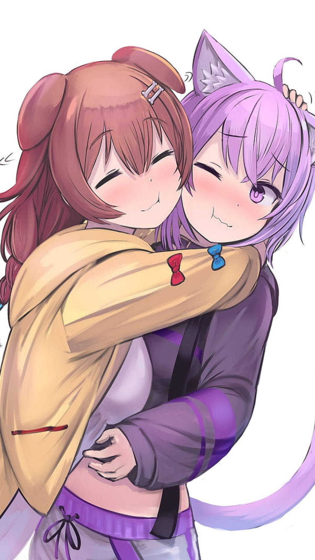 Animekani tyttö halaa Taustakuvat