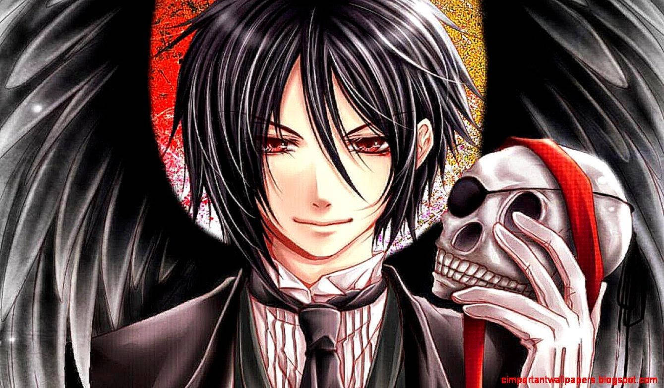Animepoika Sebastian Black Butler -taustakuva