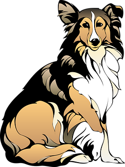 Animoitu colliekoirakuvitus Taustakuvat