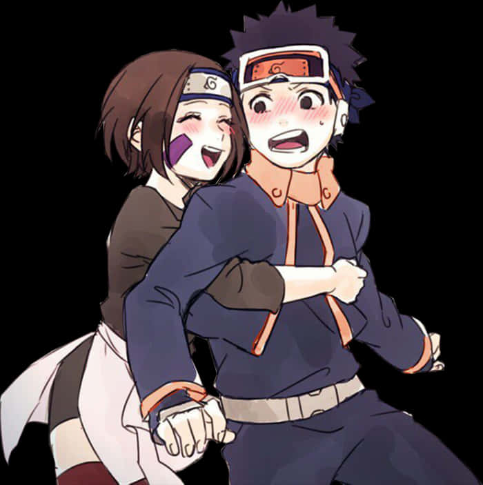 Animoitu Naruto ja Rin halaamassa Taustakuvat