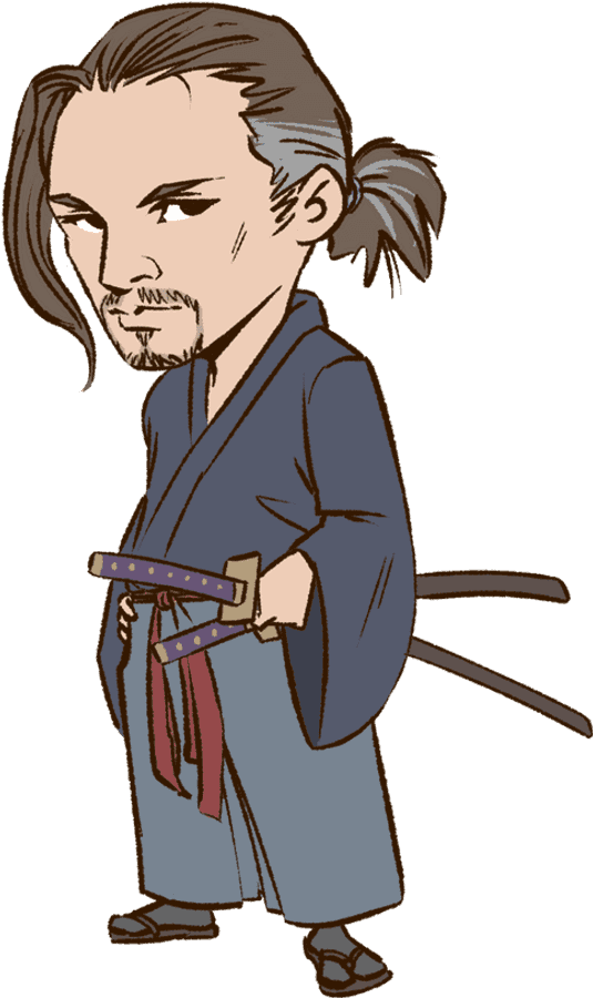 Animoitu samuraihahmo Taustakuvat