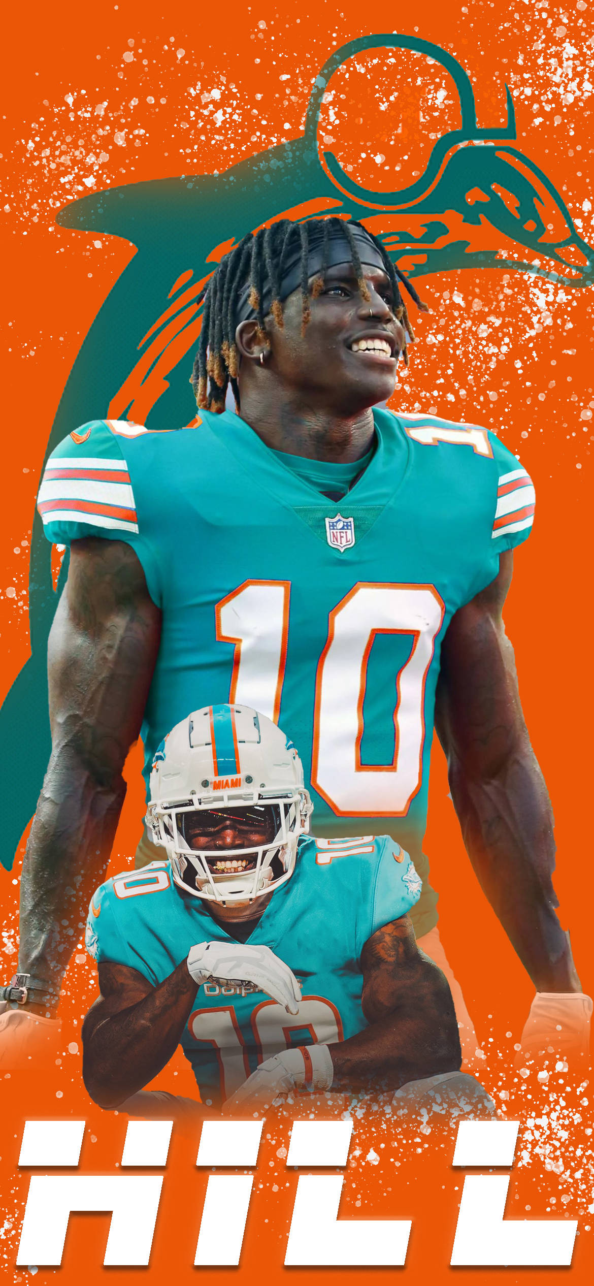 Anna fanituksesi loistaa virallisella Miami Dolphins iPhonella Taustakuvat
