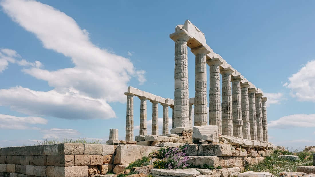 Antiikin Poseidonin temppeli Taustakuvat