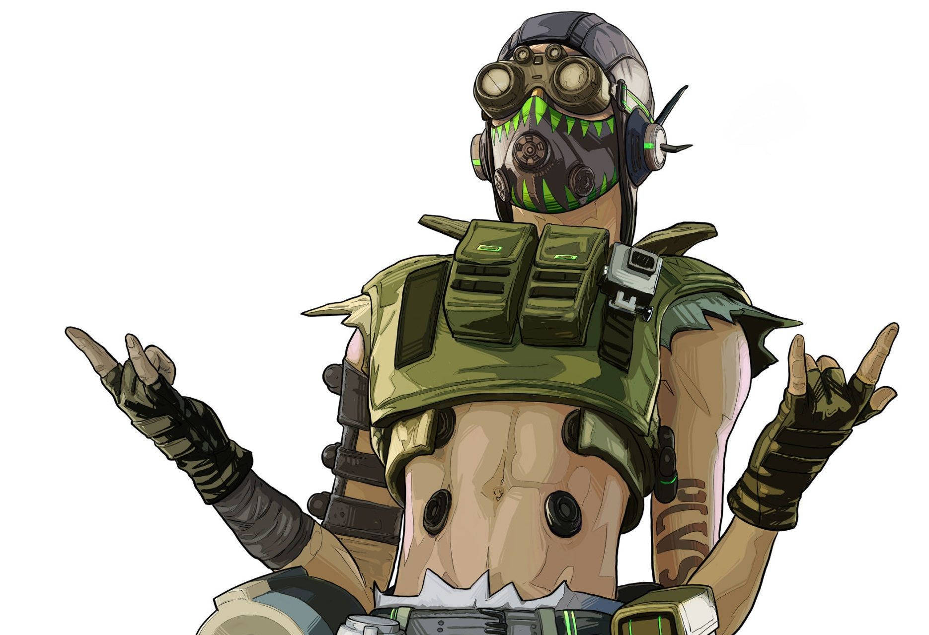 Apex Legends Octane mustat suojalasit