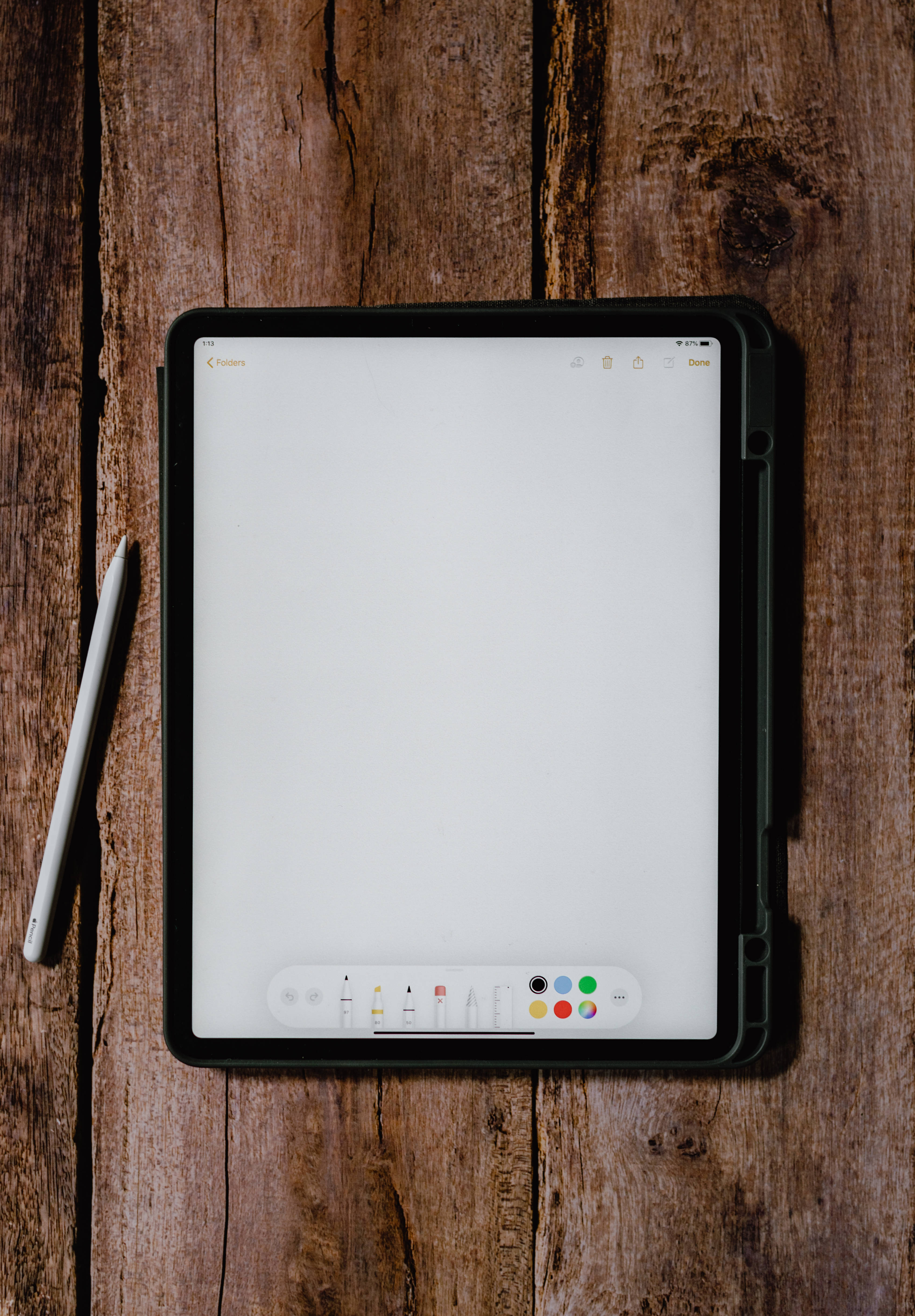 Apple iPad Pro Piirustussovelluksen Kanssa Taustakuvat