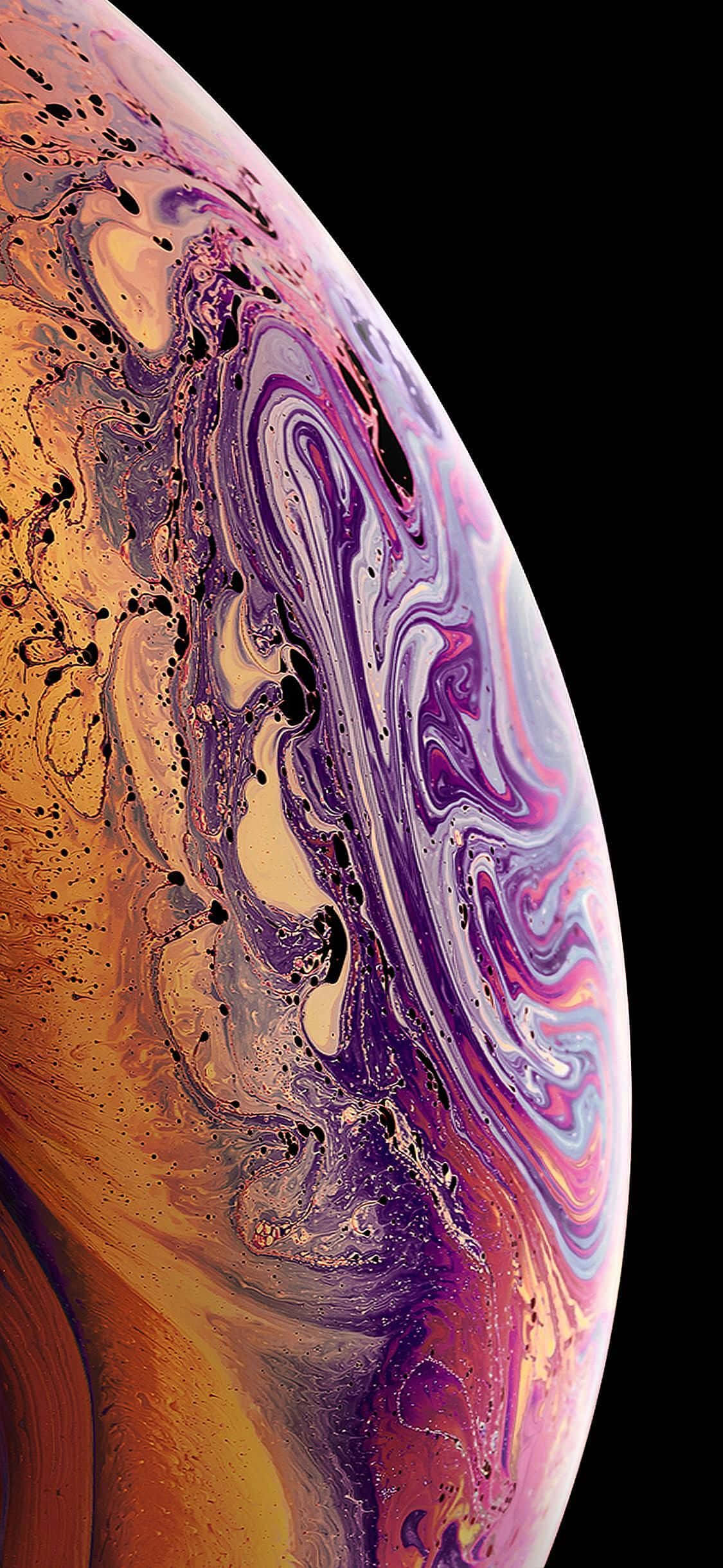 Apple iPhone XS violetti liukuvärikupla Taustakuvat