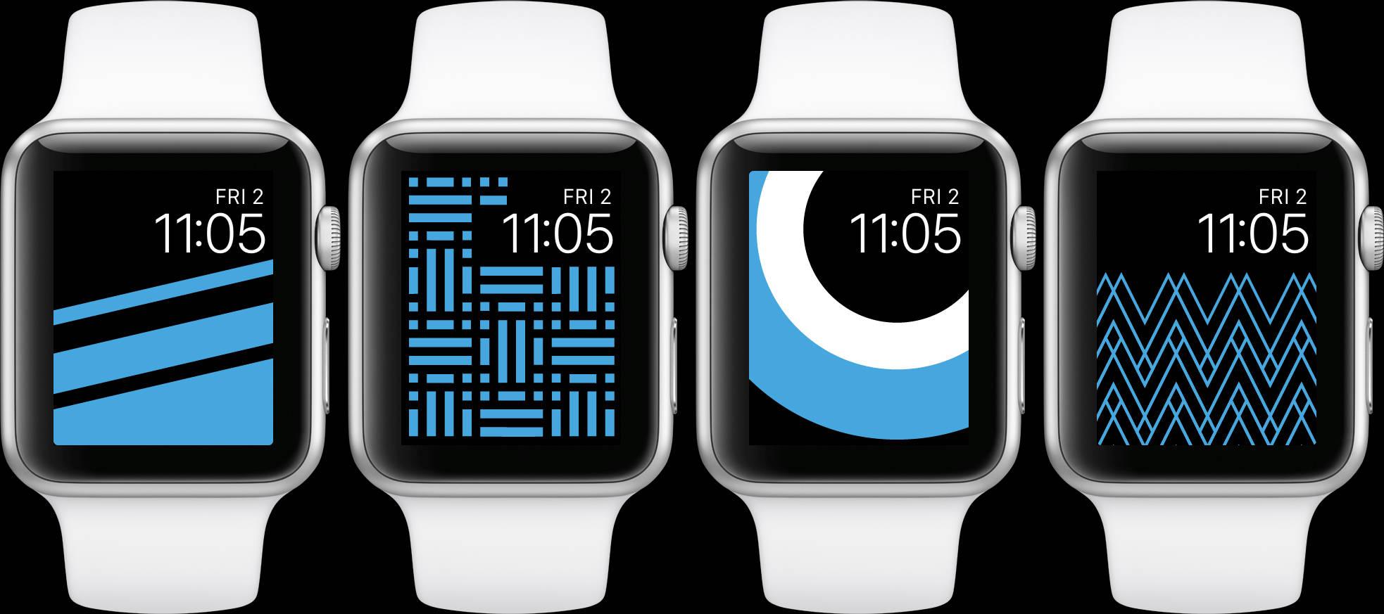 Apple Watch -siniset teemakäyttöliittymät Taustakuvat