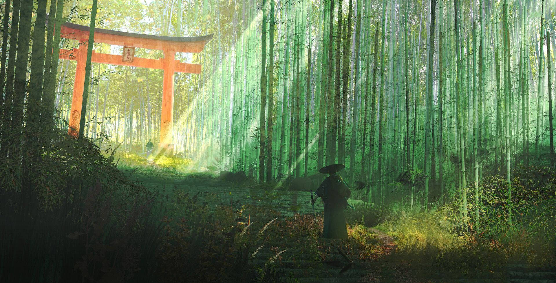 Arashiyaman bambumetsikkö 4K Kioto Taustakuvat