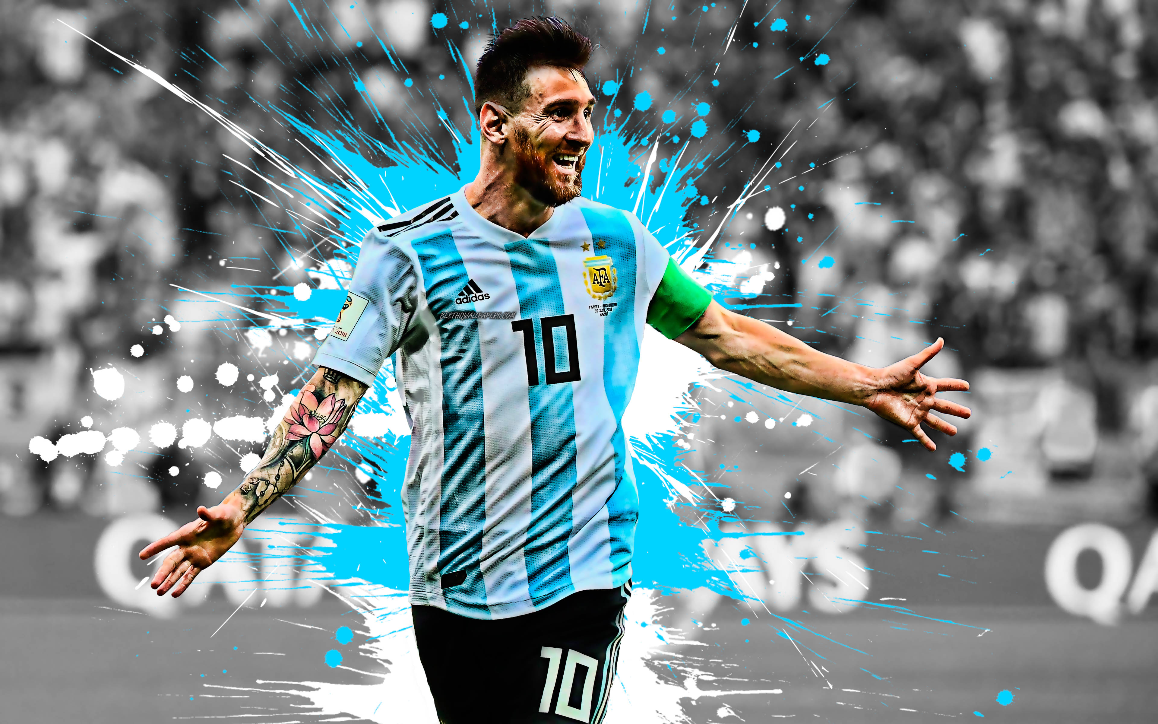 Argentiinan jalkapallomaajoukkue Messi-fanitaide Taustakuvat