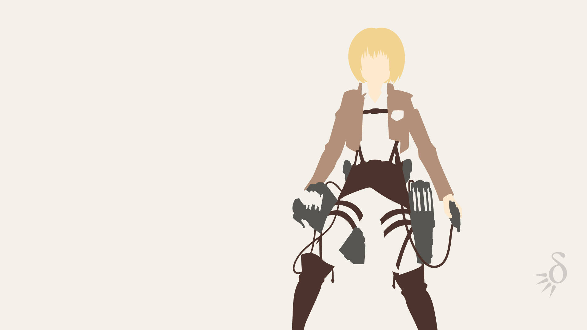Armin Attack on Titan - Minimalistinen anime Taustakuvat
