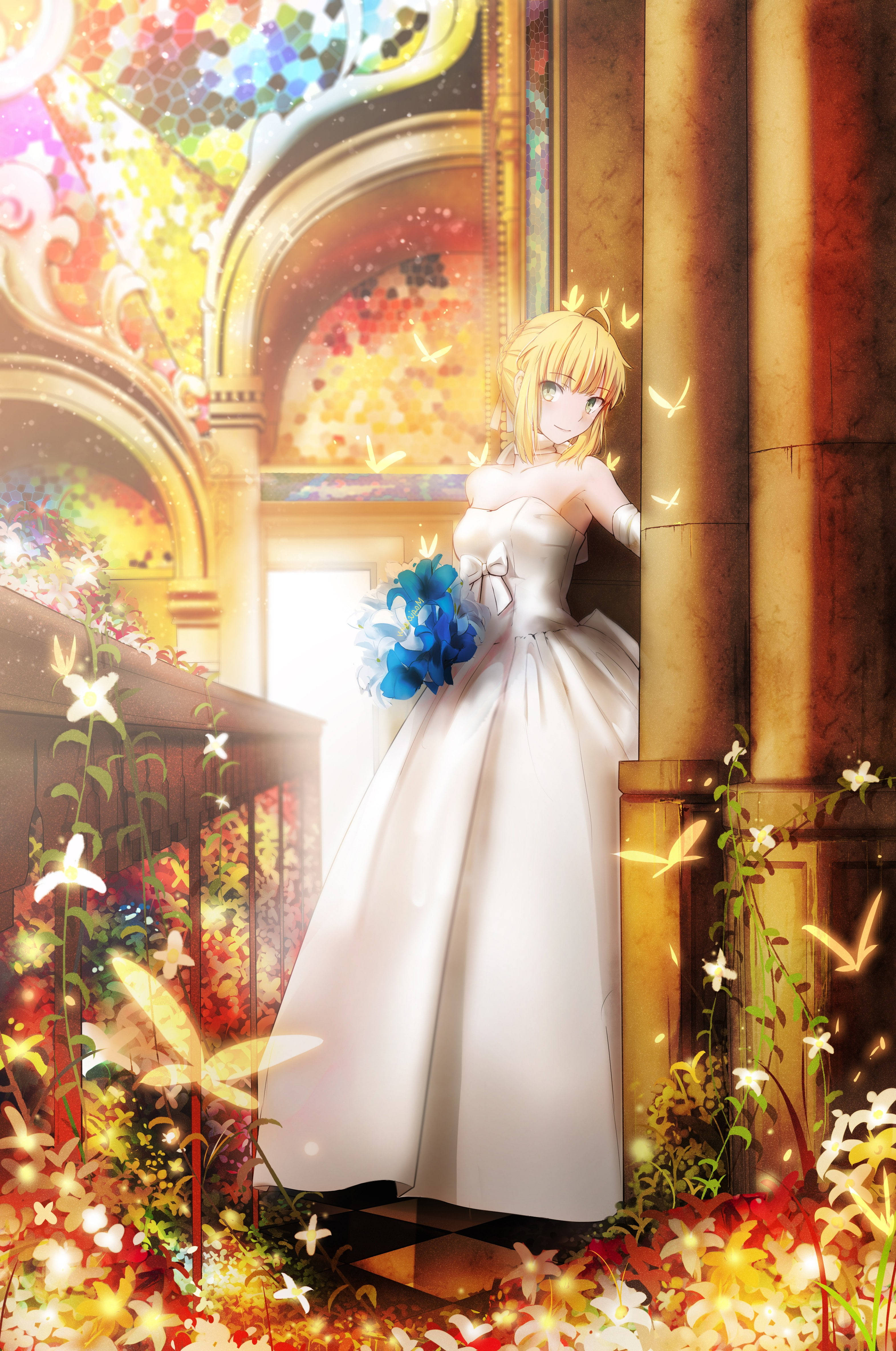Artoria Pendragonin hääpuku Taustakuvat