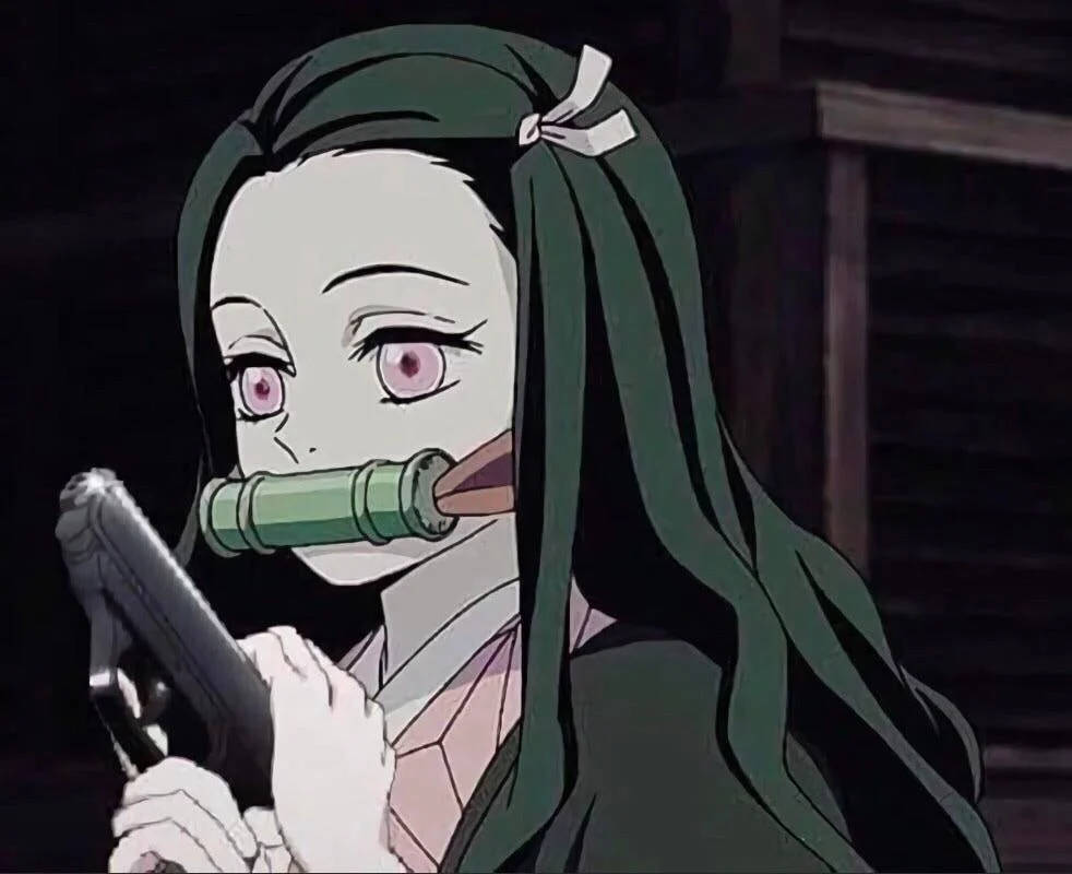 Aseen kanssa Demon Slayer Nezuko Taustakuvat