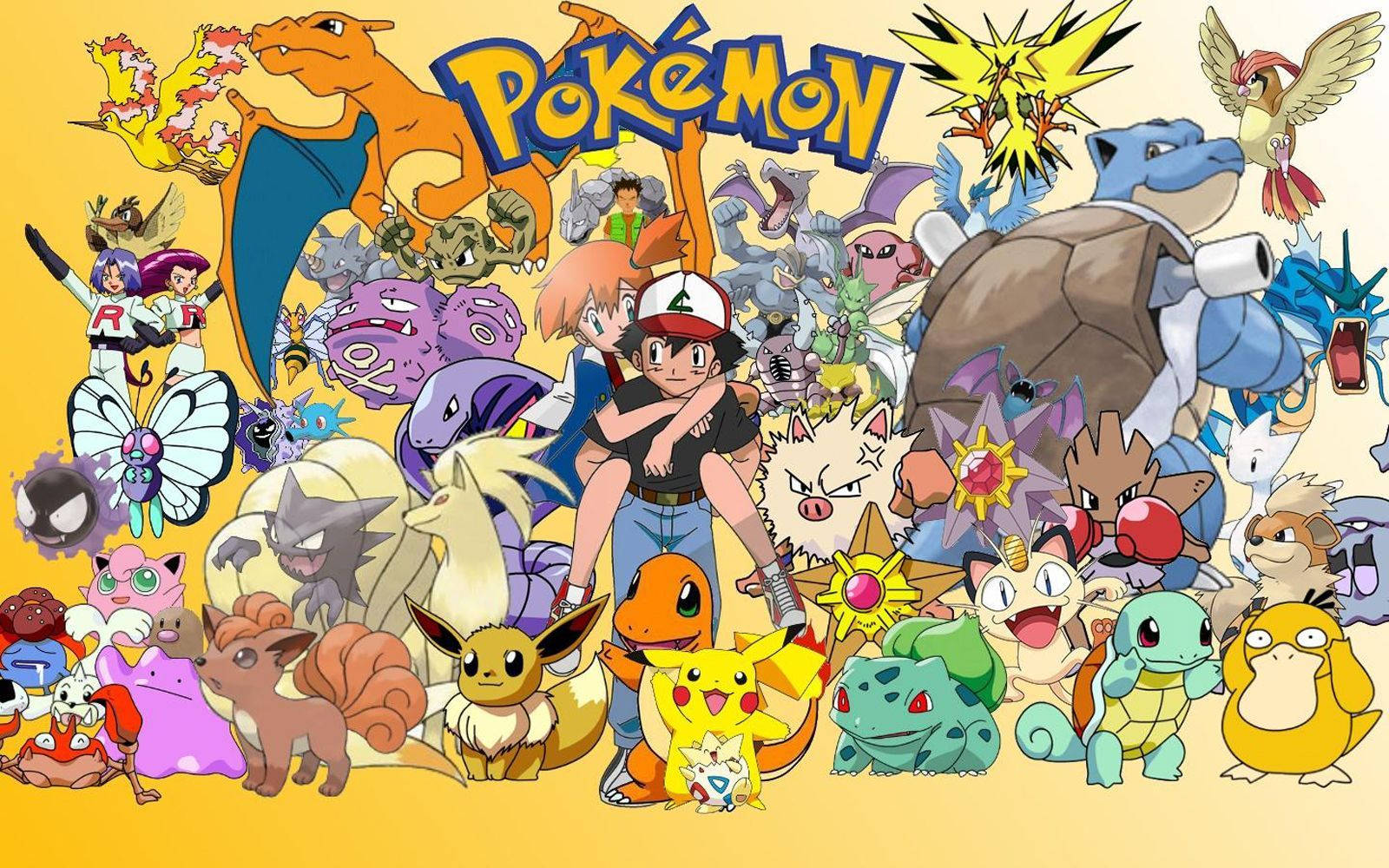Ash Ketchum ja Misty tutkivat Pokemon-maailmaa Taustakuvat