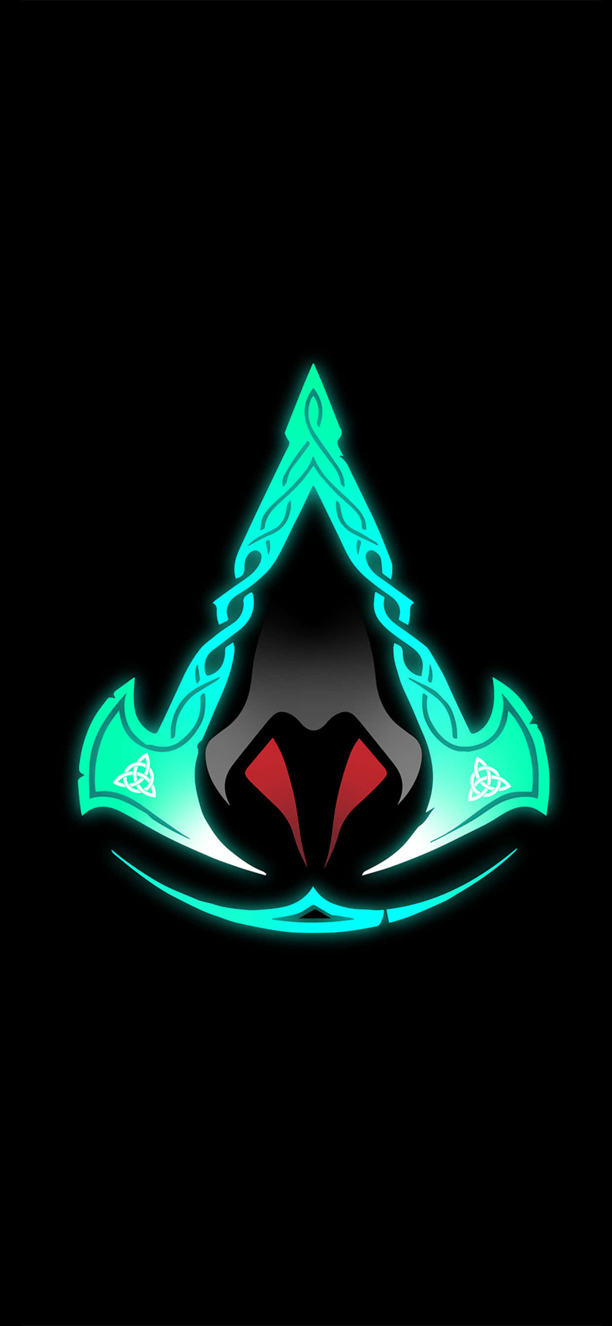 Assassin's Creed -logo iPhone Xs Max Assassin's Creed Valhalla -tausta Taustakuvat