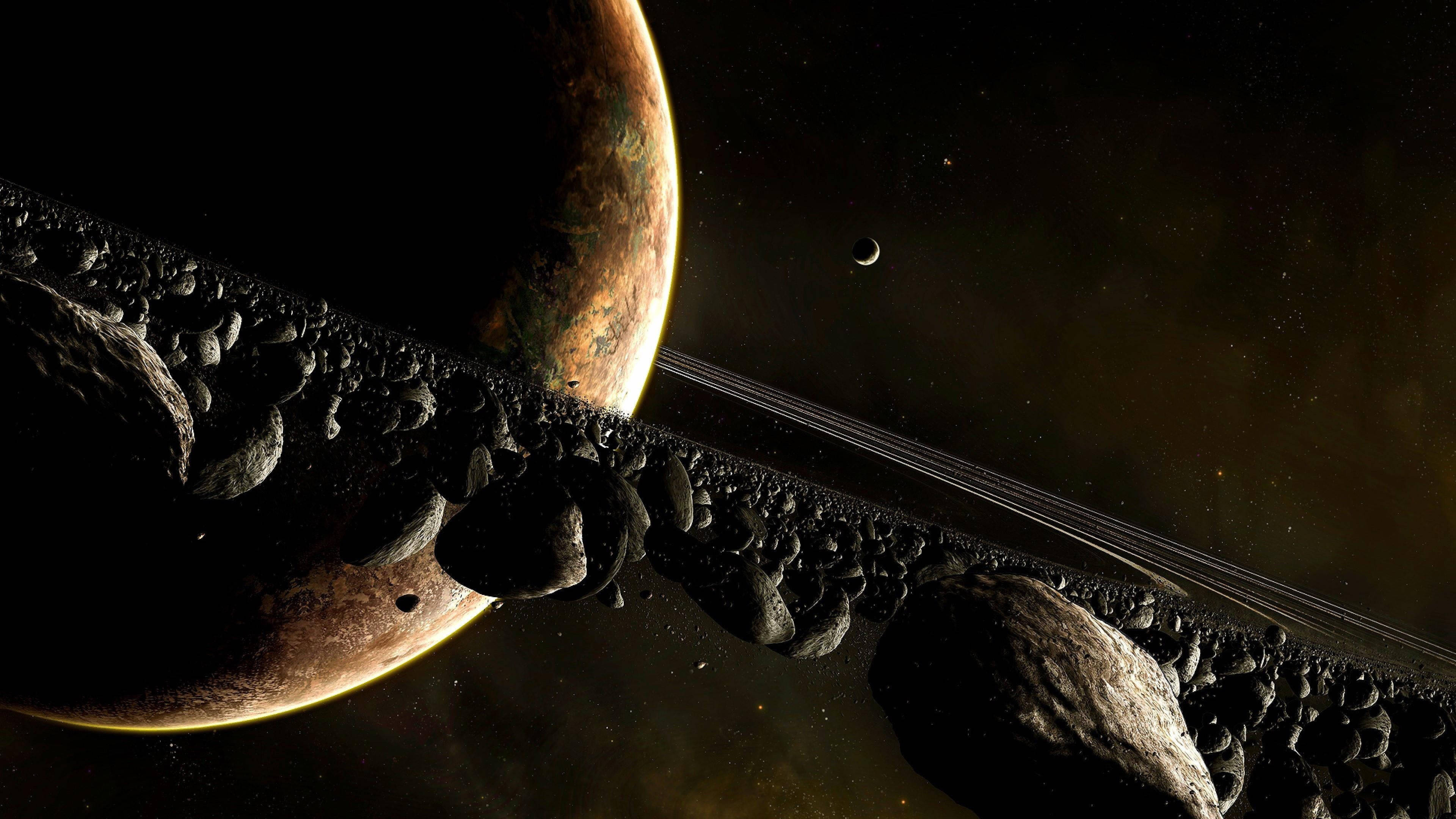 Asteroidi Saturnus 4K Taustakuvat