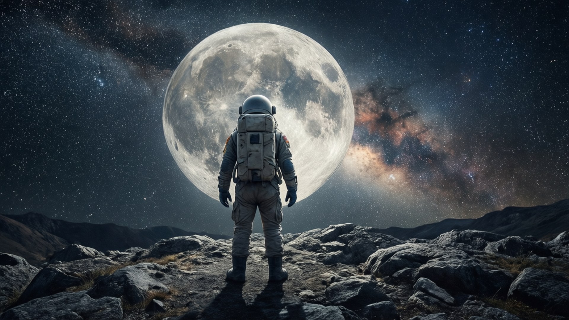 Astronautin Kuun Katselu Taustakuvat