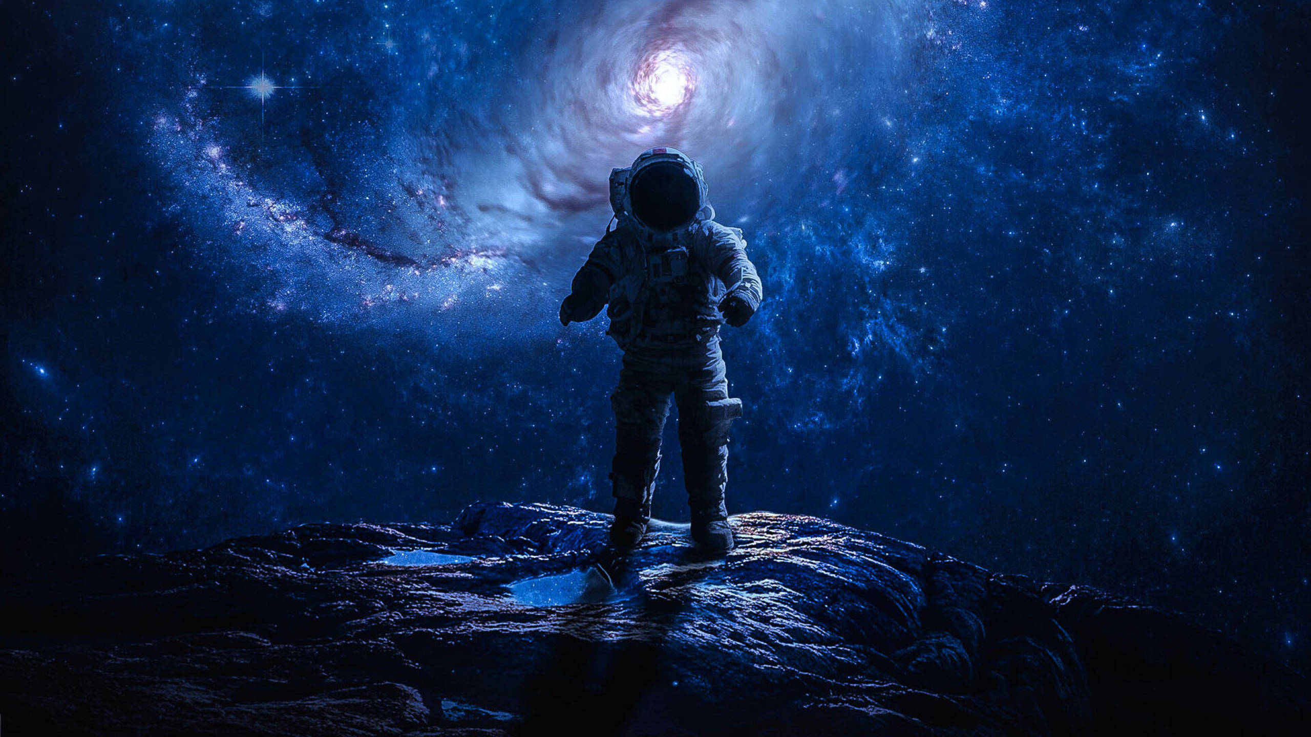 Astronautti avaruudessa 2560x1440 Taustakuvat