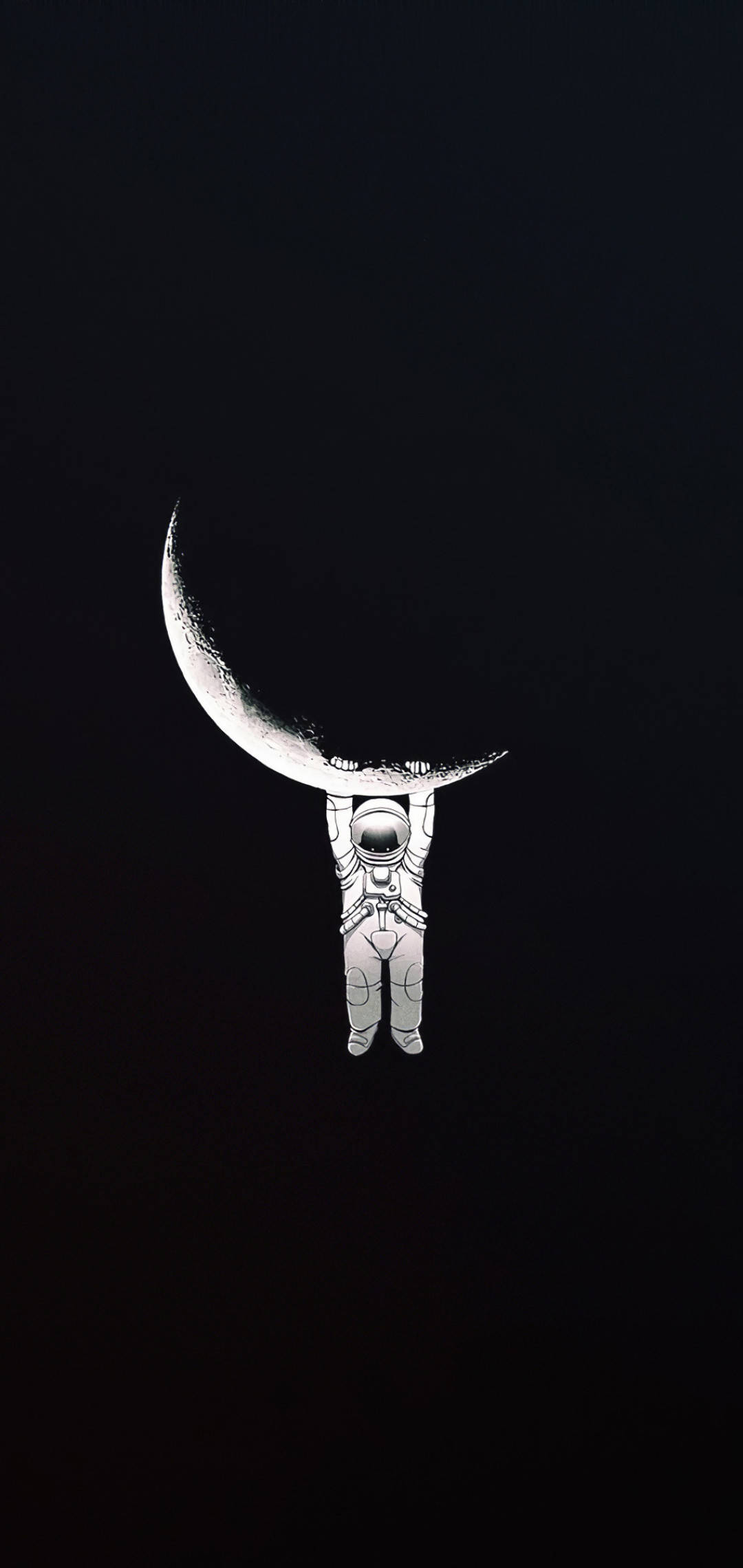 Astronautti roikkumassa kuussa viileä musta tausta Taustakuvat