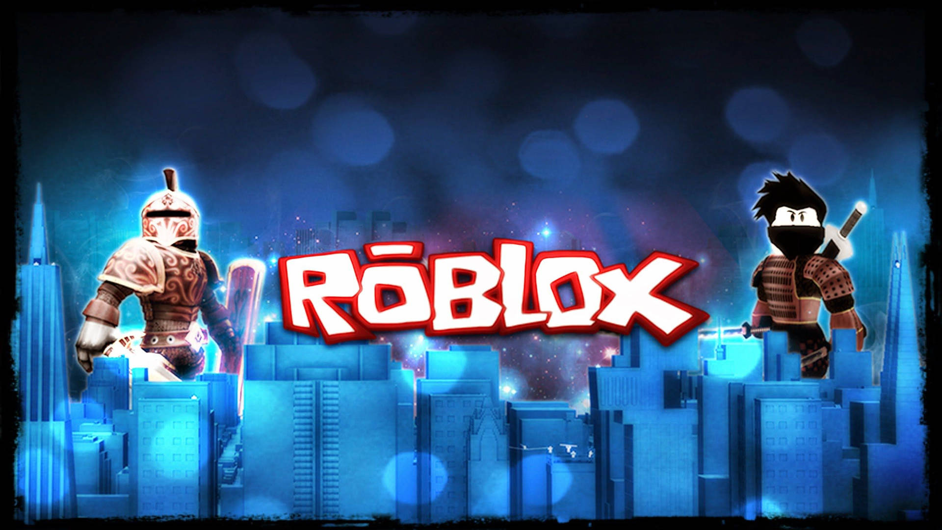 Cool ja taiteellinen taustakuva Roblox-kannesta neon-estetiikkatyylillä.