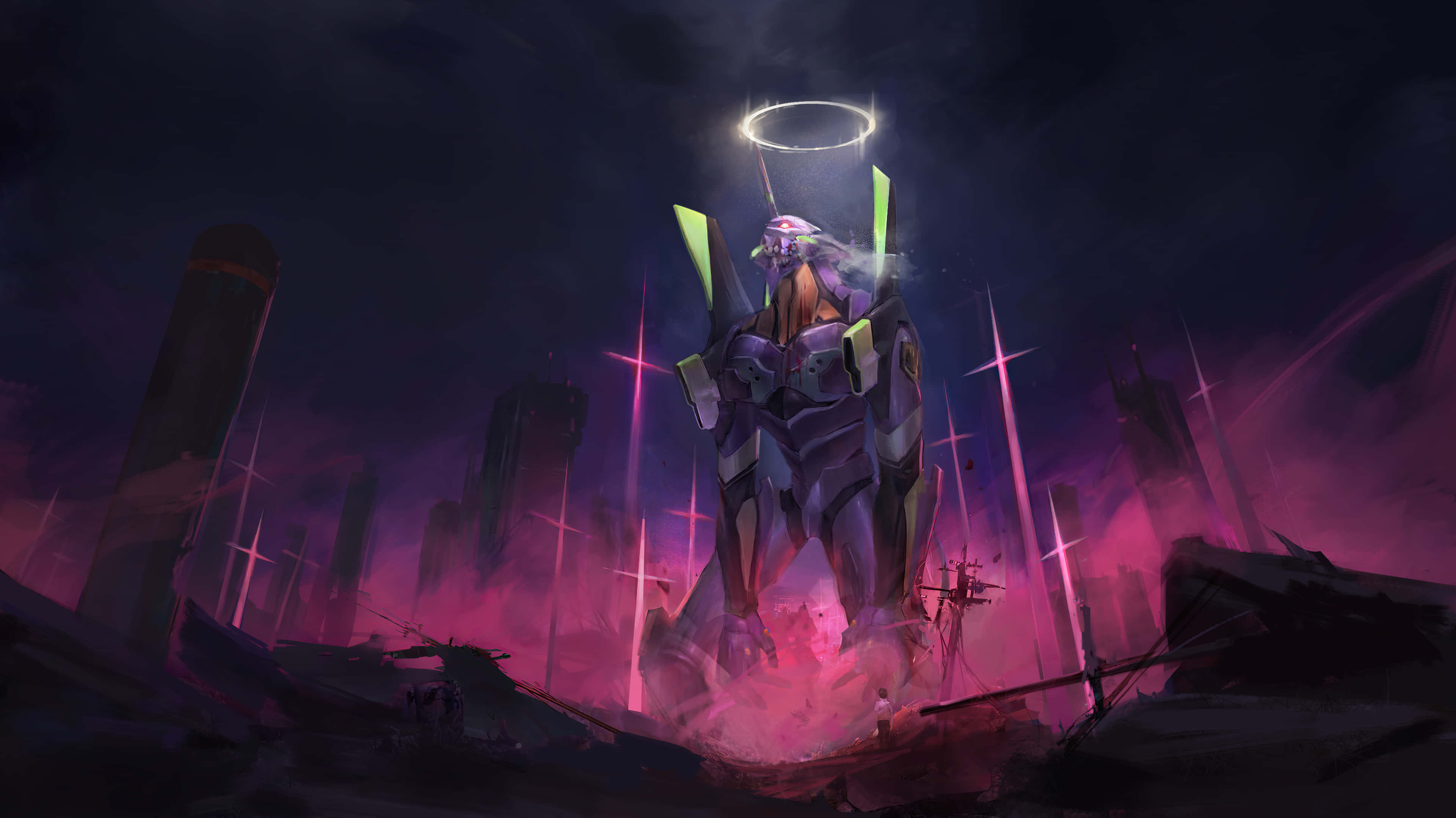Asuka ja Rei Neon Genesis Evangelionista Taustakuvat
