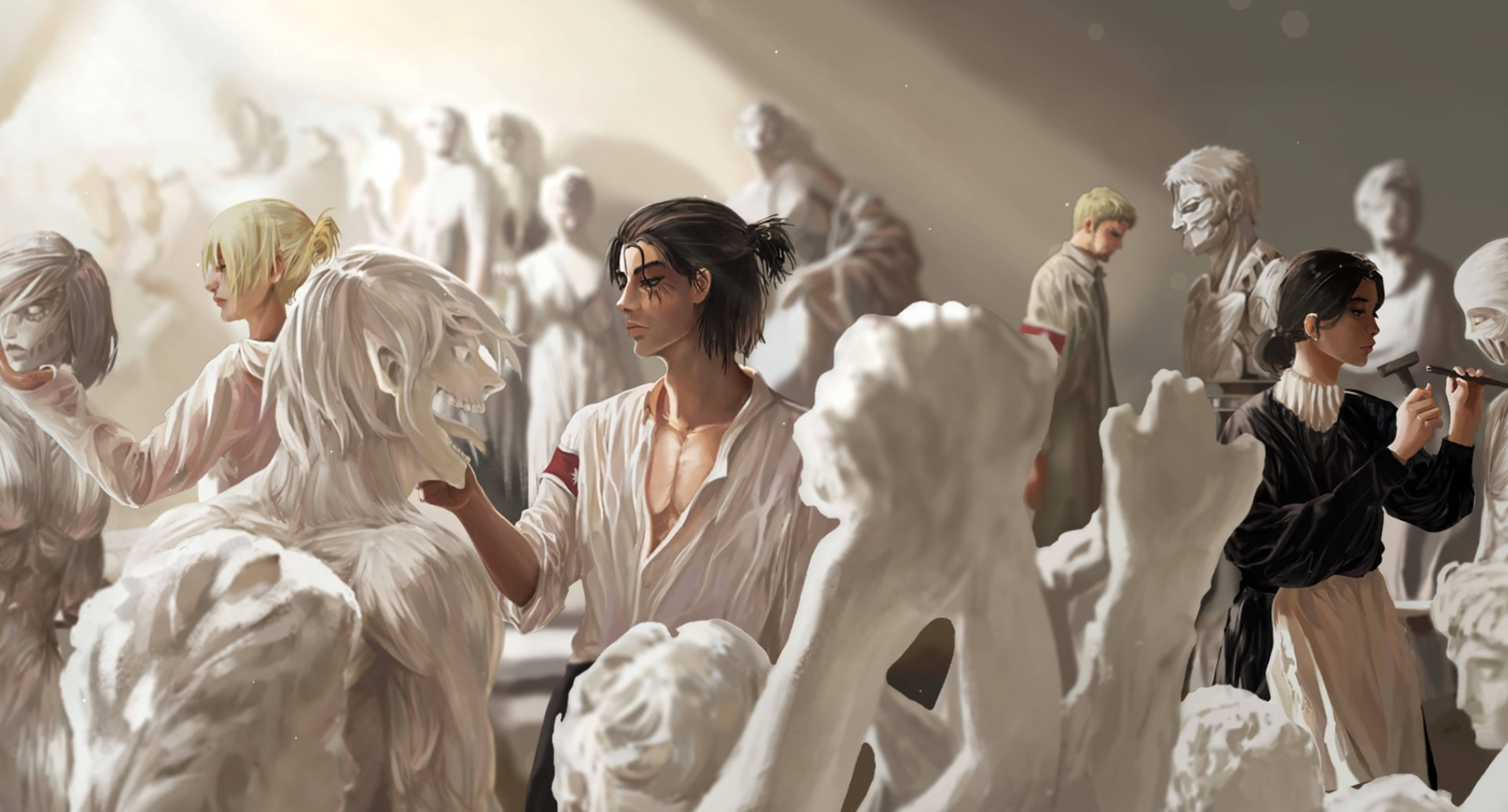 Attack on Titan 4K Kiviveistos Taustakuvat